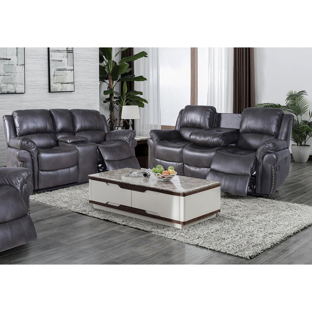 Dontiavion 2-Piece Faux Leather Living Room Set. Picture 2