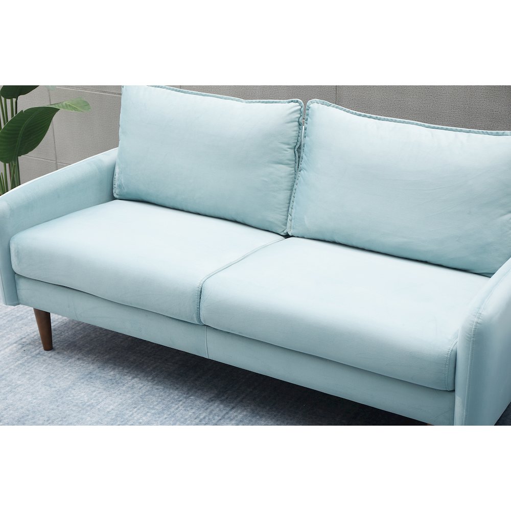Jadier Velvet Living Room Sofa. Picture 5
