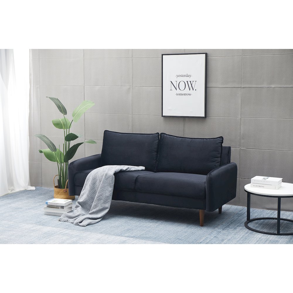 Jadier Velvet Living Room Sofa. Picture 2