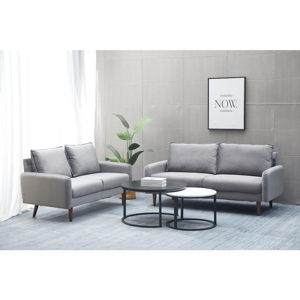 Jadier Velvet 2-piece Living Room Set. Picture 2