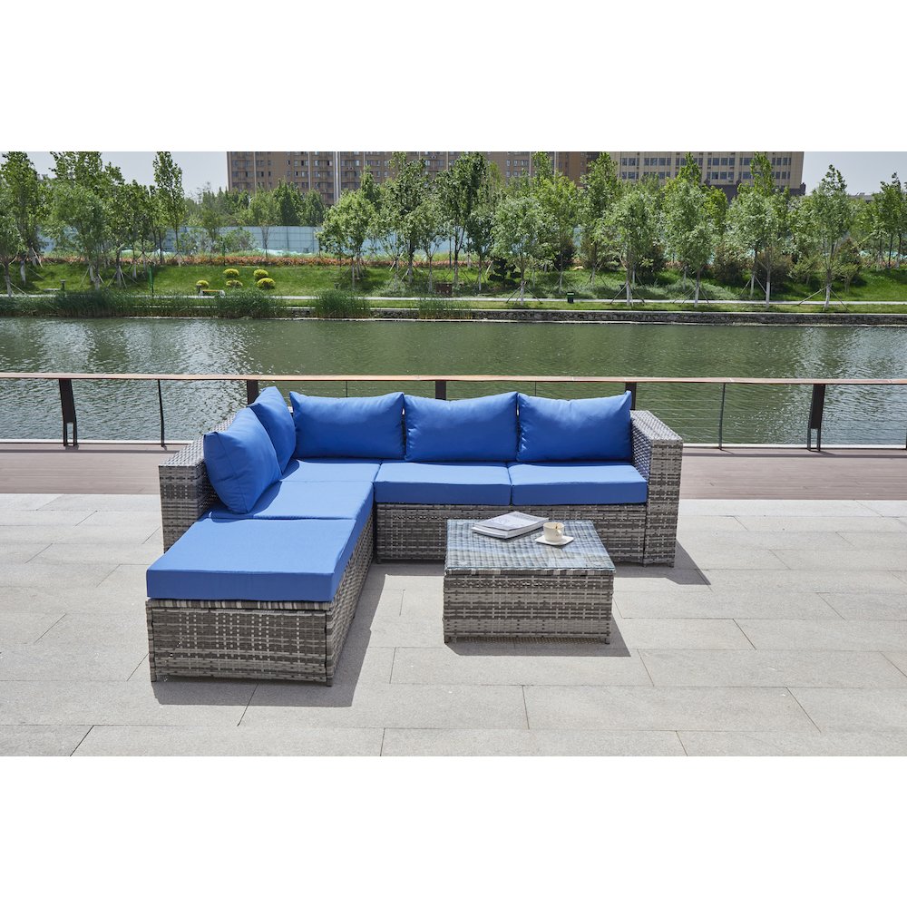 Nazimi 86'' Outdoor Patio Sectional. Picture 10