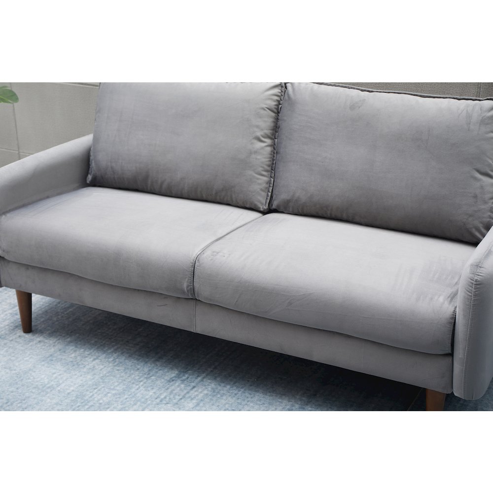 Jadier Velvet Living Room Sofa. Picture 6