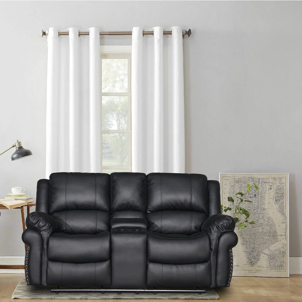 Dontiavion Faux Leather Living Room Loveseat. Picture 1