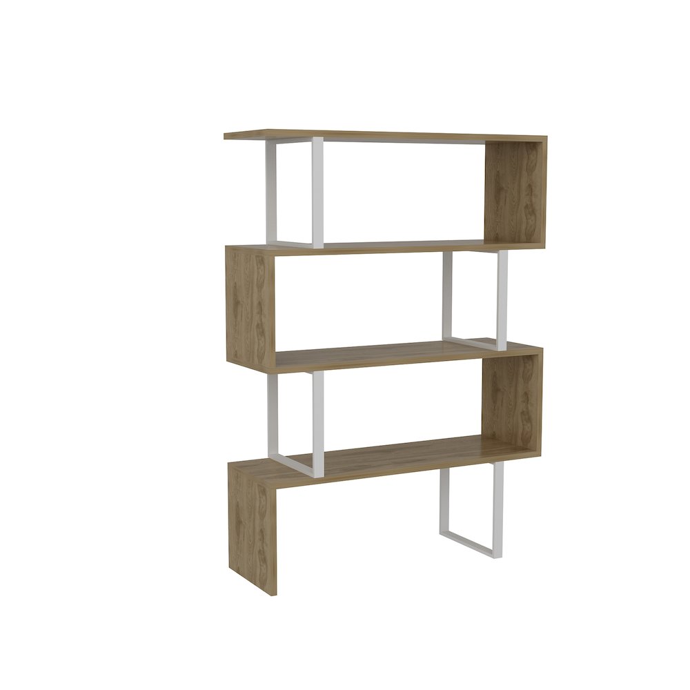 Adriana Bookcase White&Oud Oak. Picture 1