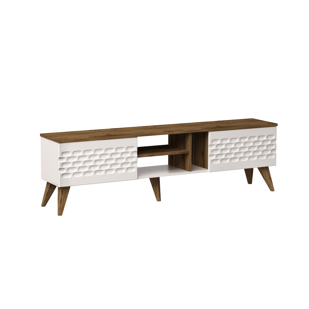 Egg Tv Stand - White & Oud Oak. Picture 6