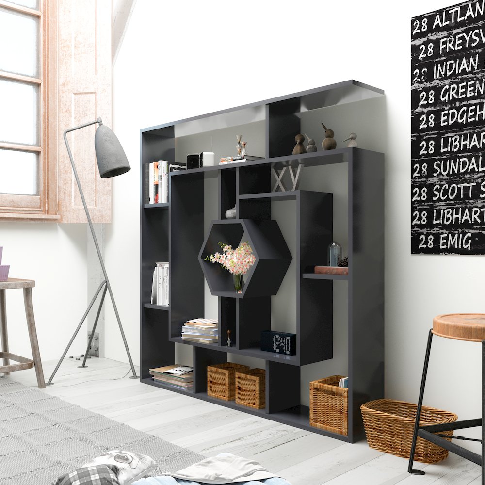 Labrina Bookcase Black. Picture 2