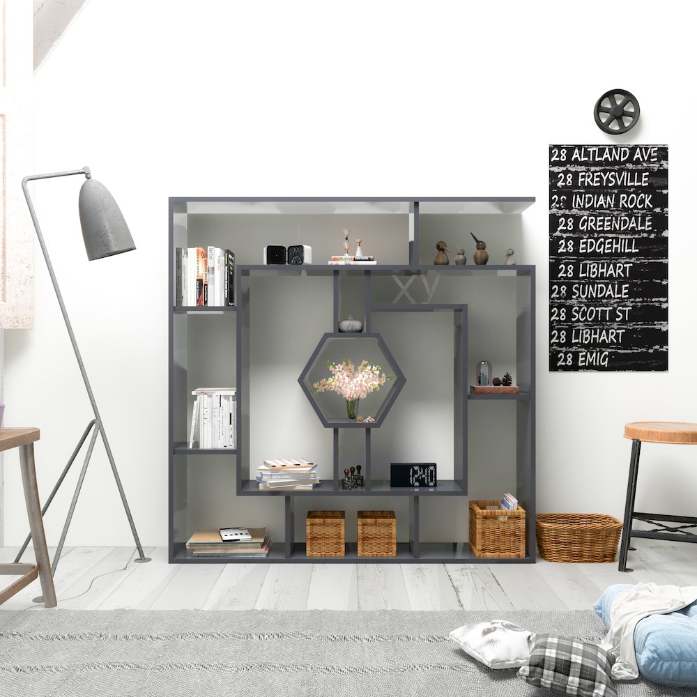 Labrina Bookcase Black. Picture 3