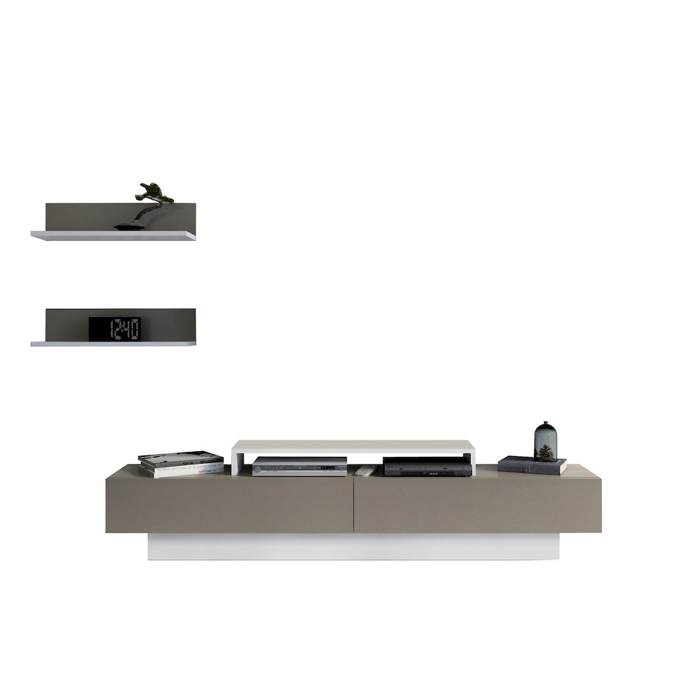 Lusi Tv Stand White&Coffee. Picture 2