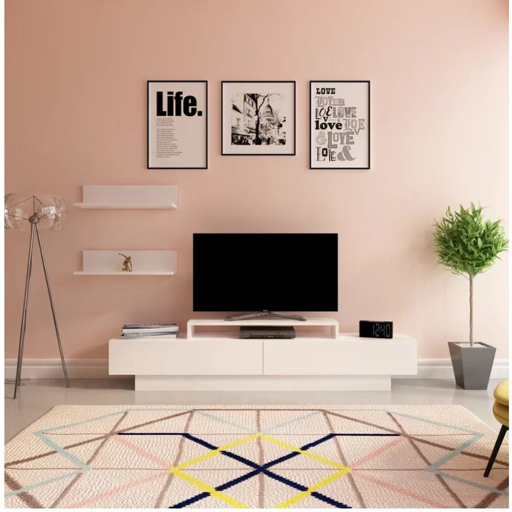 Lusi Tv Stand White&White. Picture 1