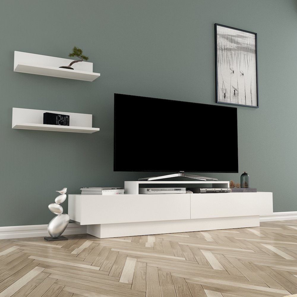 Lusi Tv Stand White&White. Picture 3