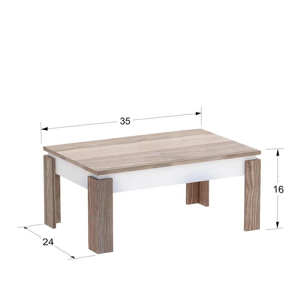 Manhattan Coffee Table White Coffee. Picture 4