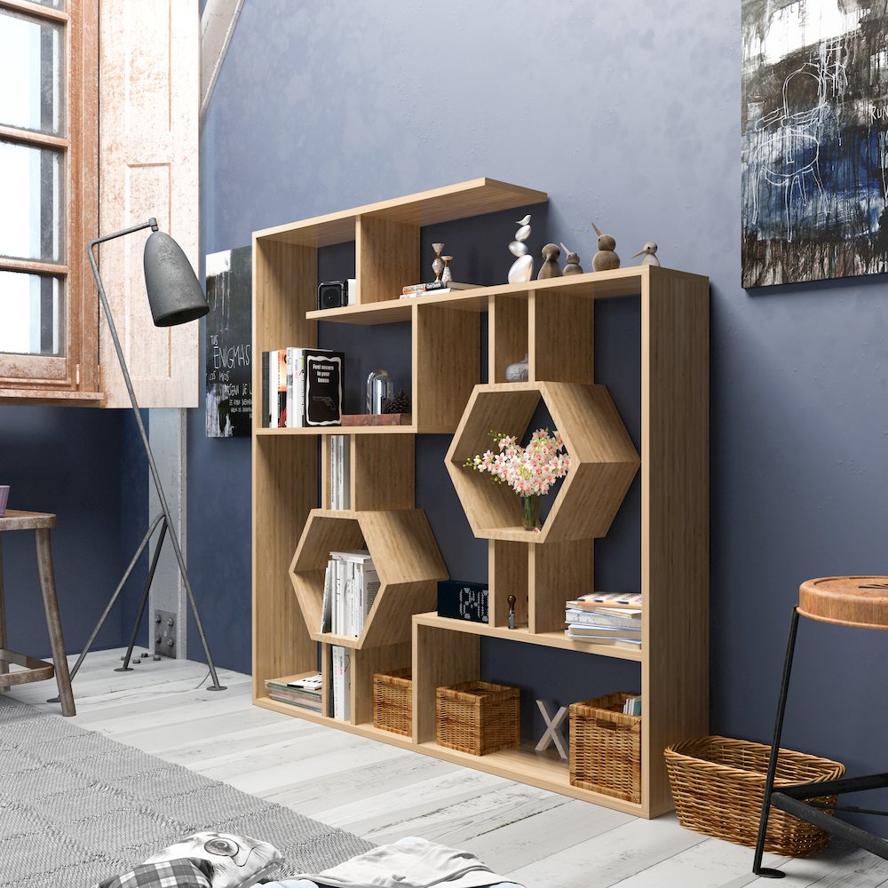 Tamara Bookcase Sapphire Oak. Picture 3