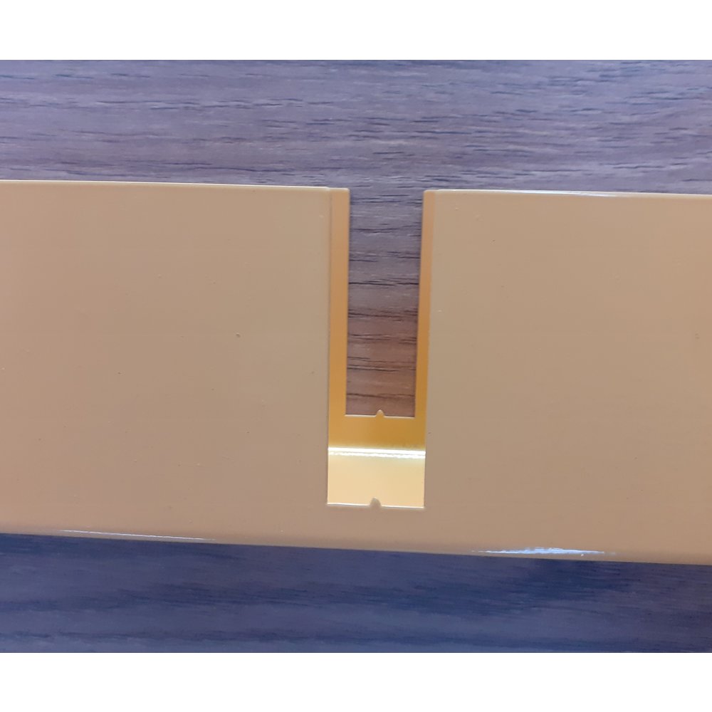 Mita 19'' Adjustable Metal Wood Wall Shelf - White & Gold. Picture 4