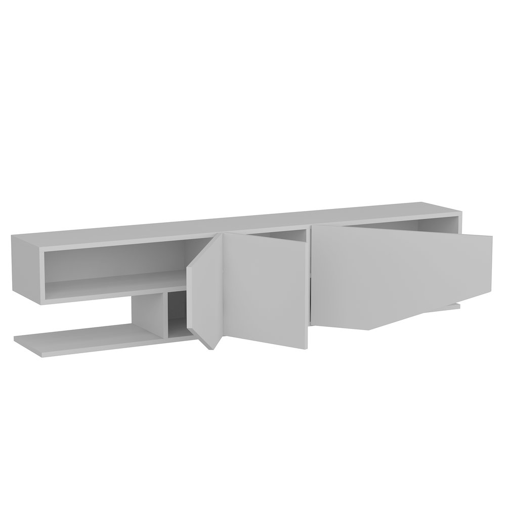 Incia 71'' Tv Stand  - Gloss White. Picture 2