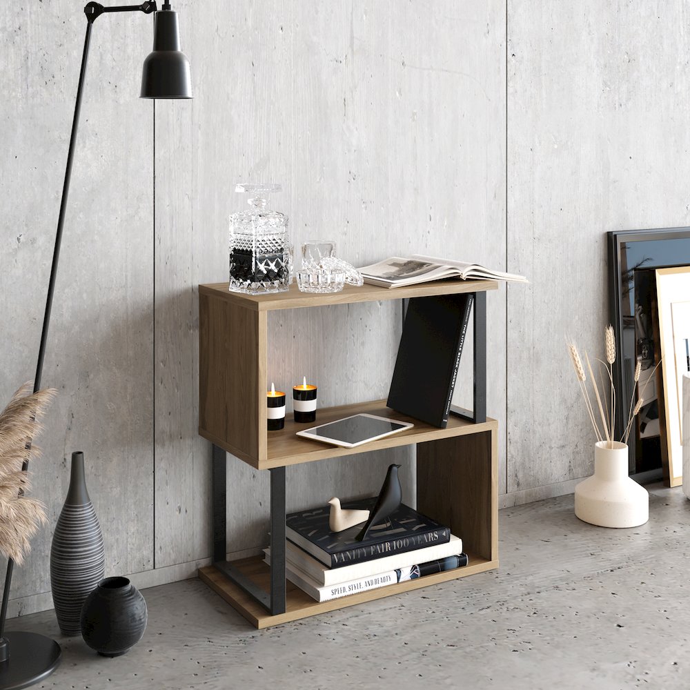 Lima Side Table-Black&Oud Oak. Picture 2
