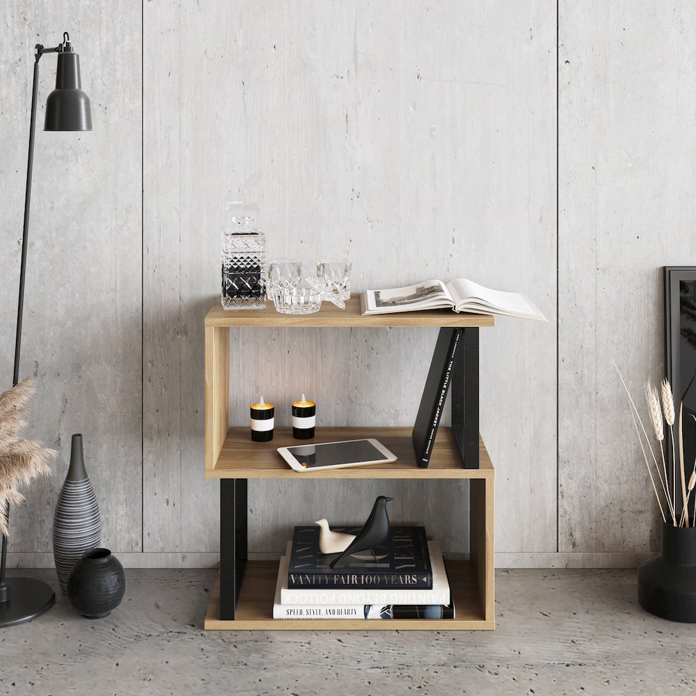 Lima Side Table-Black&Oud Oak. Picture 3