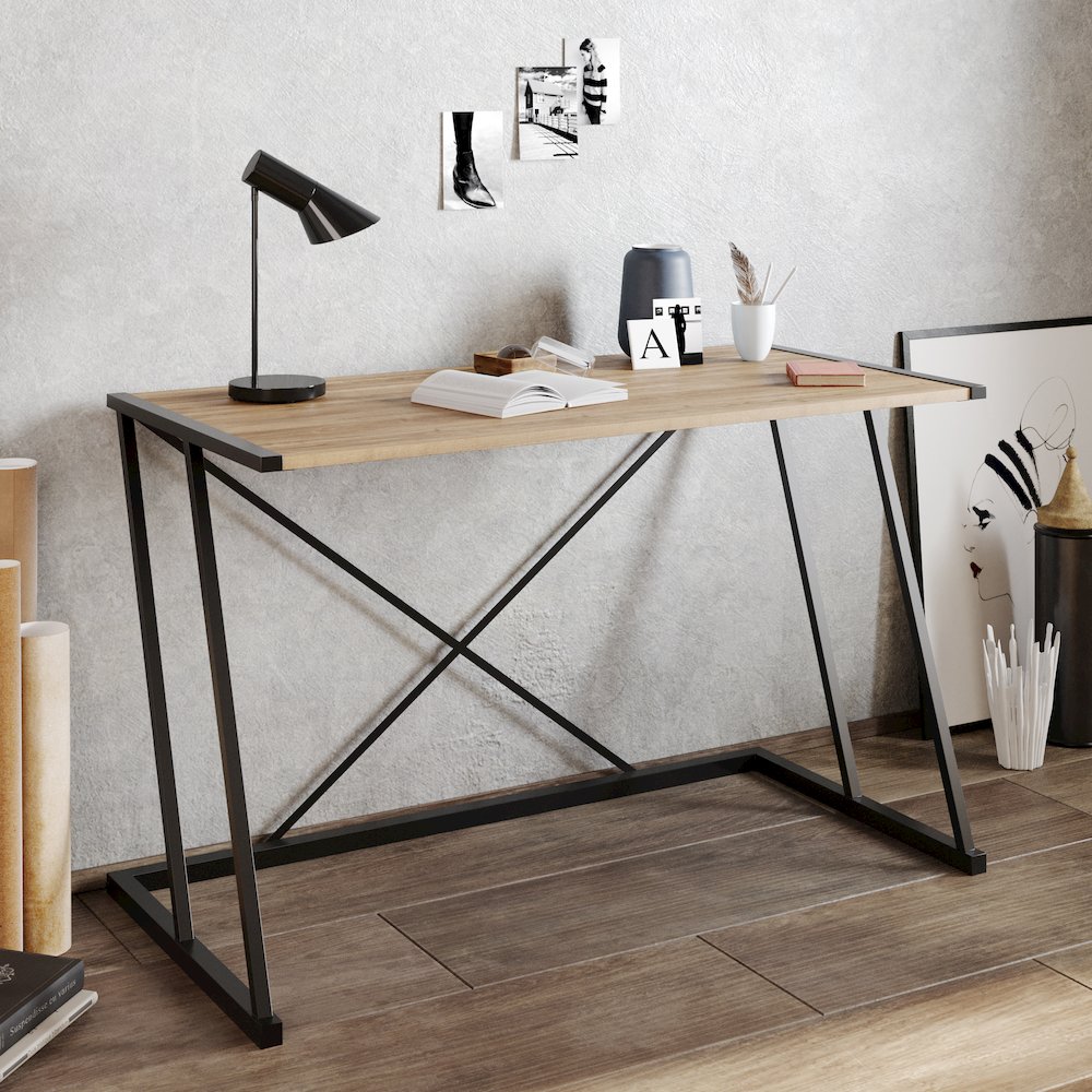 Anemon Computer Desk - Black&Walnut. Picture 3