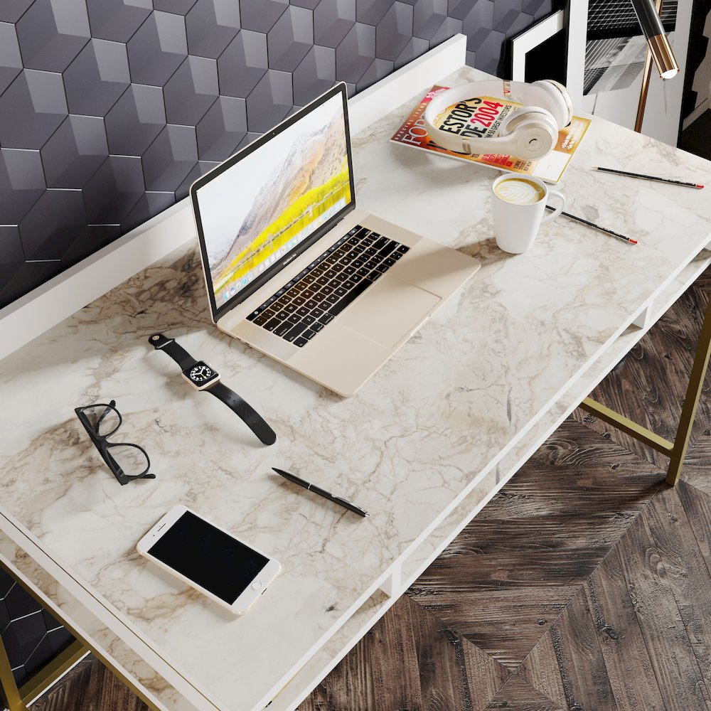 Tümata Computer Desk-Ephesus Gold. Picture 3