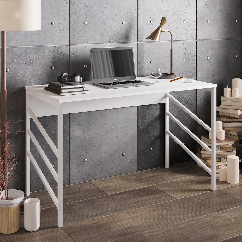 Tuna Computer Desk-White. Picture 2