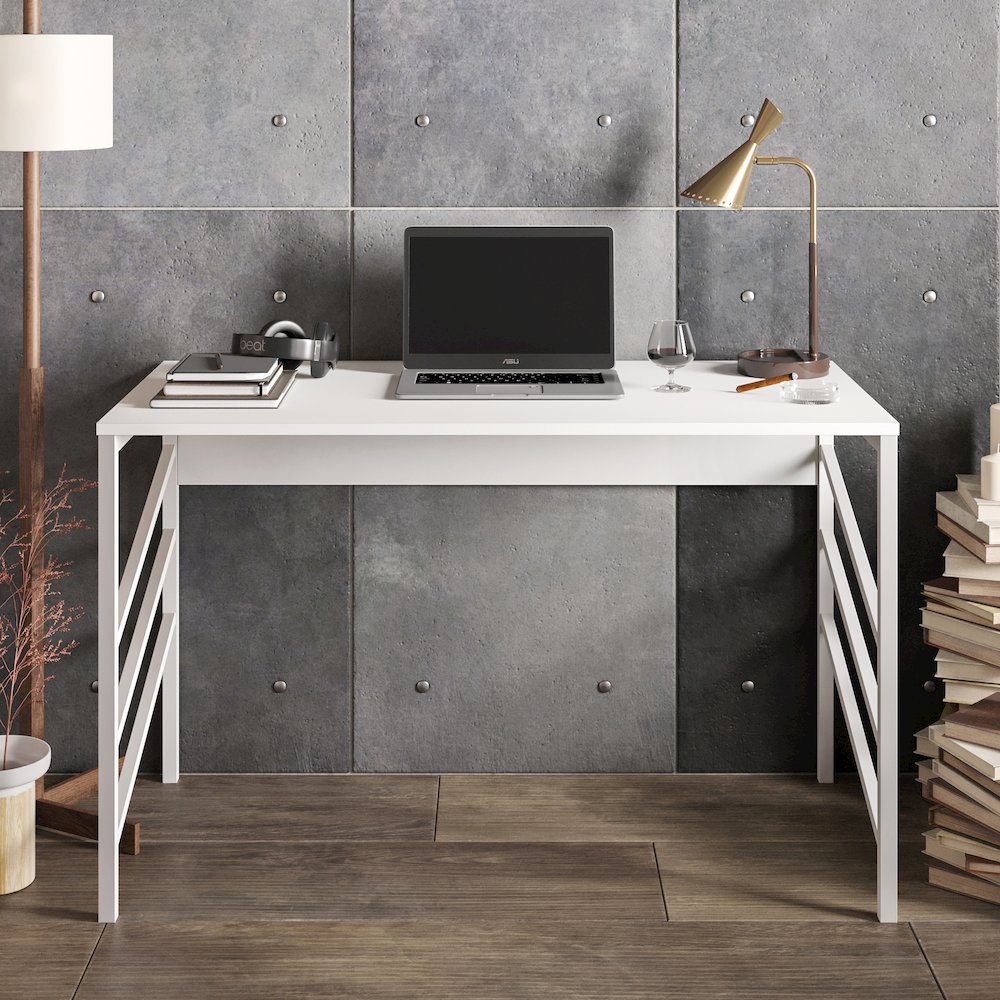 Tuna Computer Desk-White. Picture 3