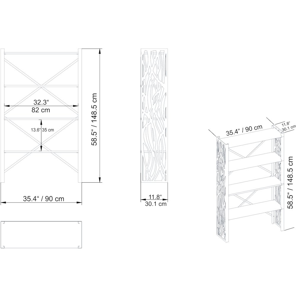 Merkel Bookshelf-White Bendire. Picture 7