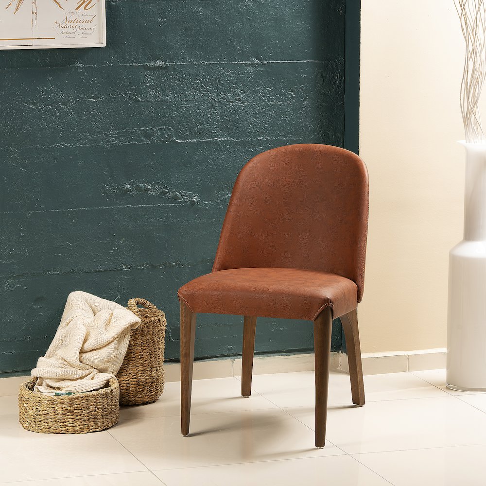 Bolen Chair-Brick Red. Picture 4