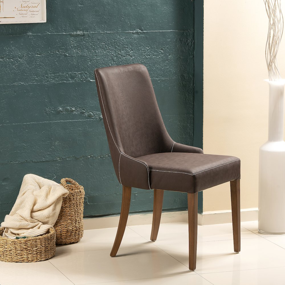 Golden Chair-Brown & Walnut. Picture 3