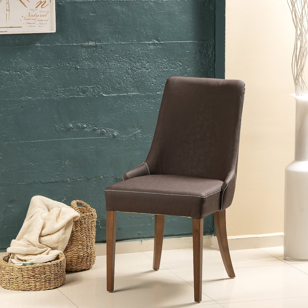 Golden Chair-Brown & Walnut. Picture 4