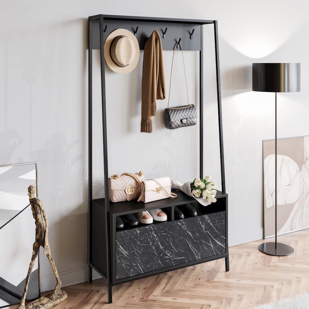 Devin Hall Tree - Black & Bendire. Picture 2