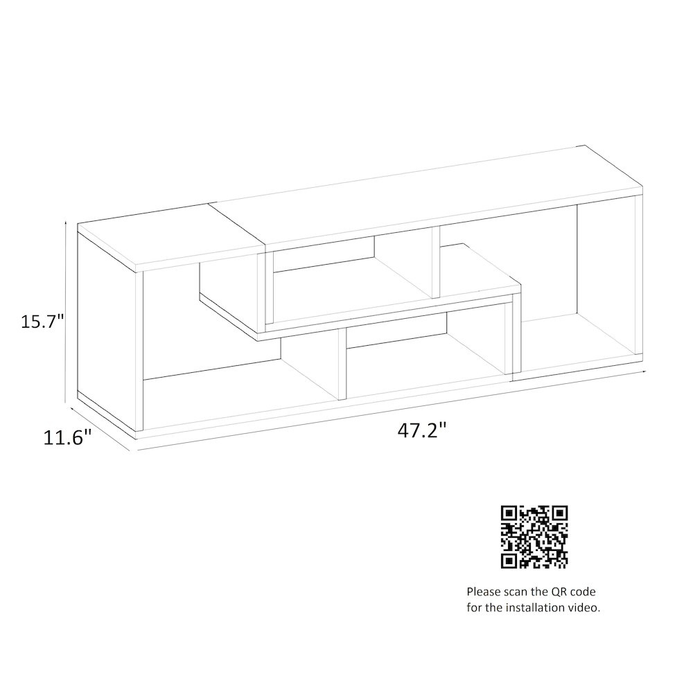Cubicco Tv Stand Sapphire Oak. Picture 6