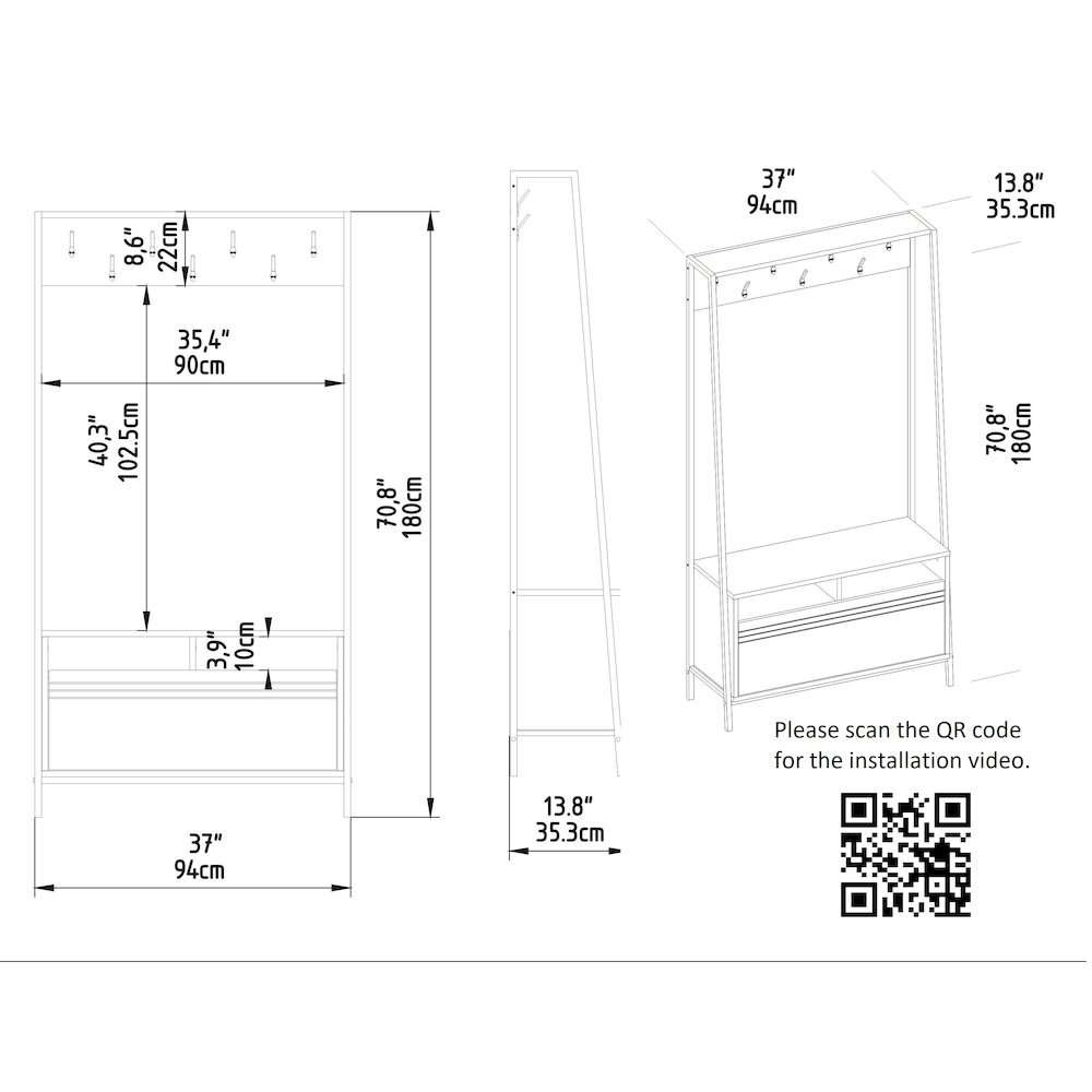 Devin Hall Tree - Black & Bendire. Picture 5