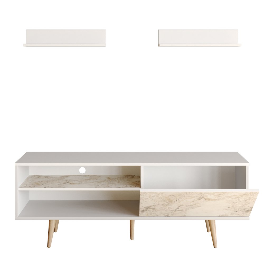 Pi Tv Stand - White & Ephesus. Picture 1