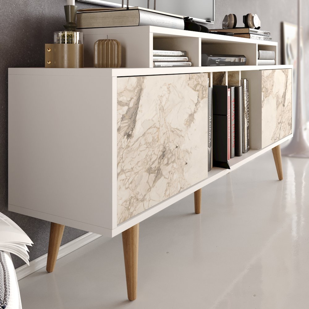 Char Tv Stand - White & Ephesus. Picture 2