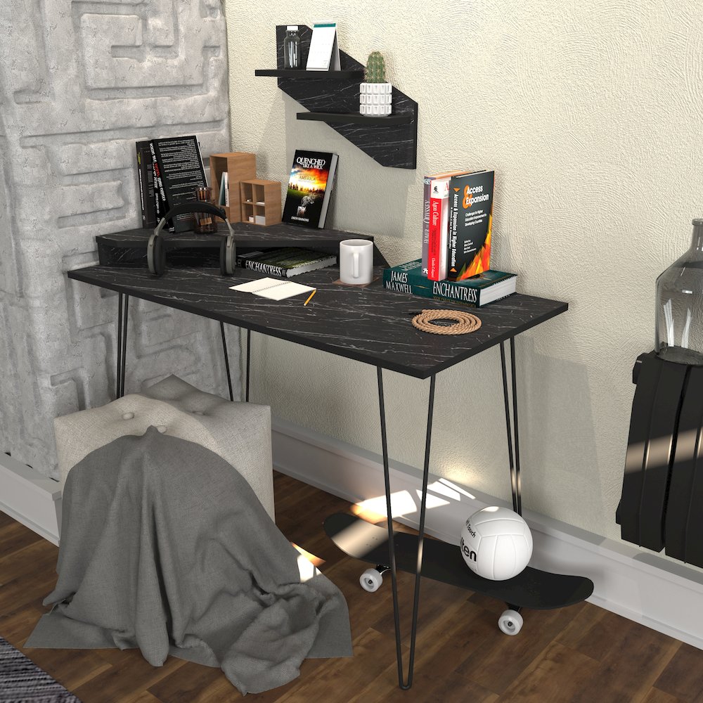 Desalvo Computer Desk - Bendire & Black. Picture 3