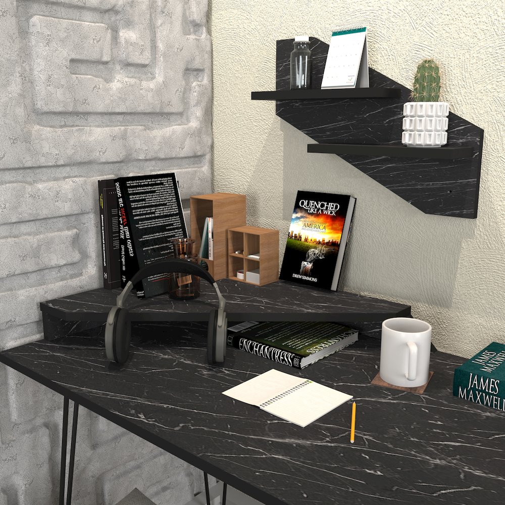 Desalvo Computer Desk - Bendire & Black. Picture 4