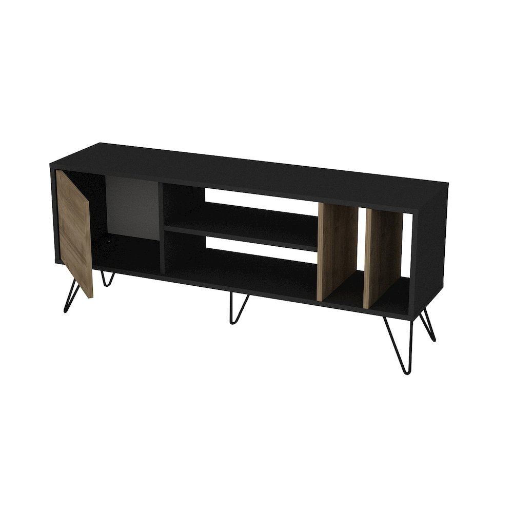 Mistico 55'' Tv Stand - Black & Walnut. Picture 2