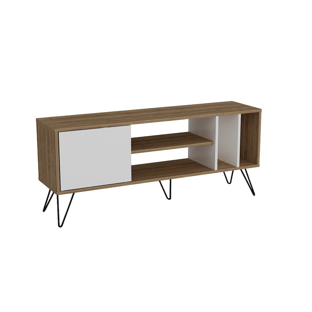 Mistico 55'' Tv Stand - Walnut & White. Picture 2