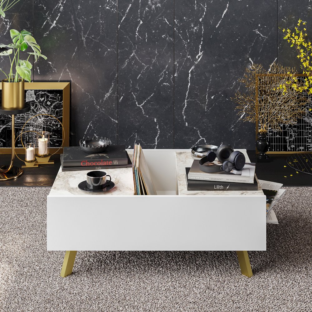 Frida Coffee Table - Ephesus Marble & Gold. Picture 3