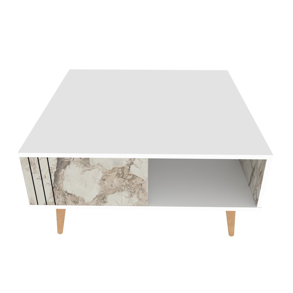 Ronas Coffee Table - White & Ephesus Marble. Picture 5
