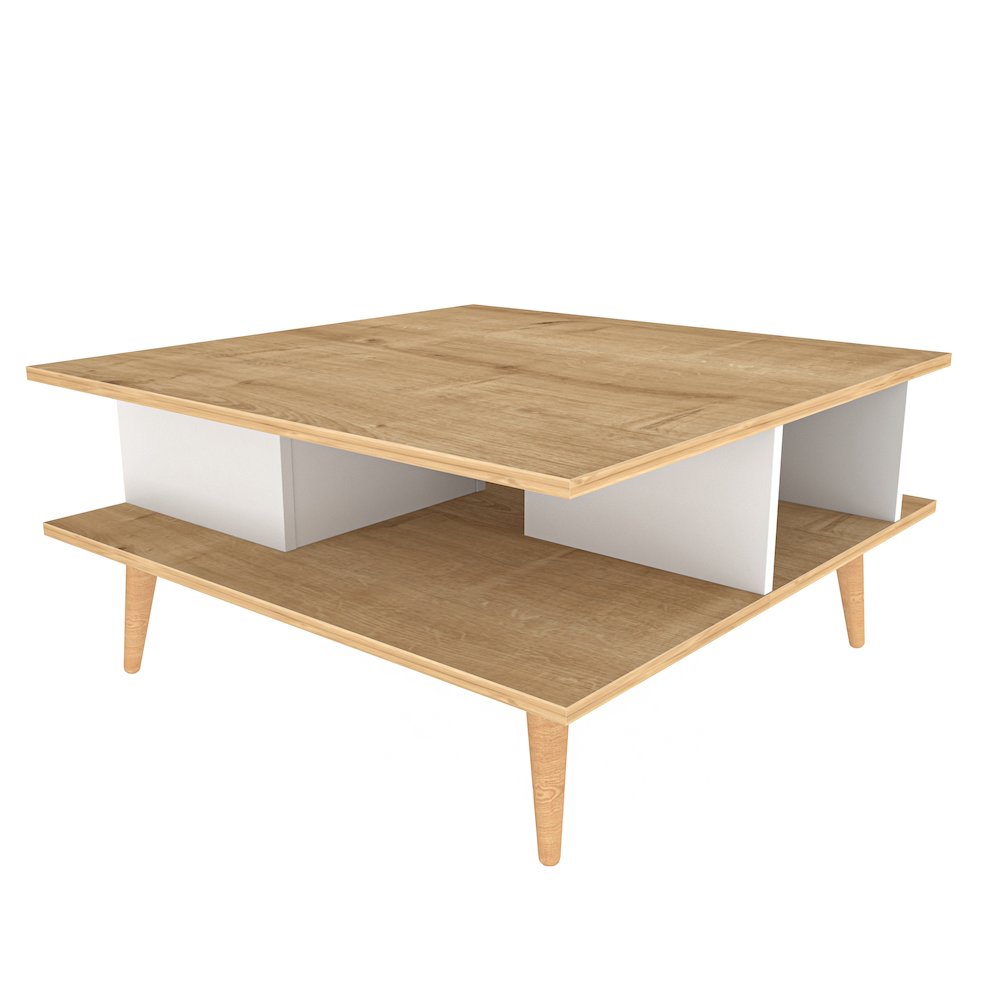 Akya Coffee Table - Sapphire Oak & White. Picture 1