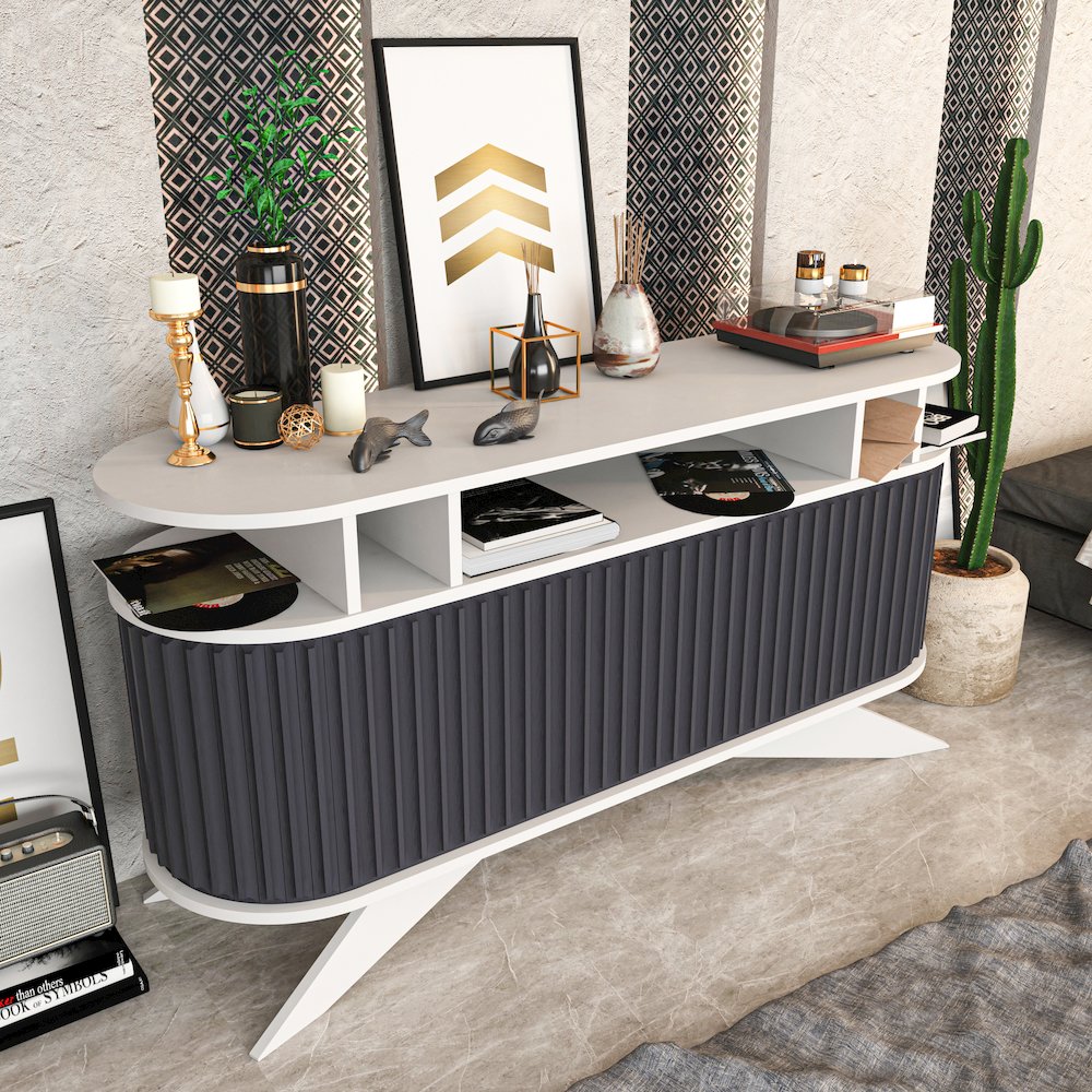Store Console - White & Anthracite. Picture 6