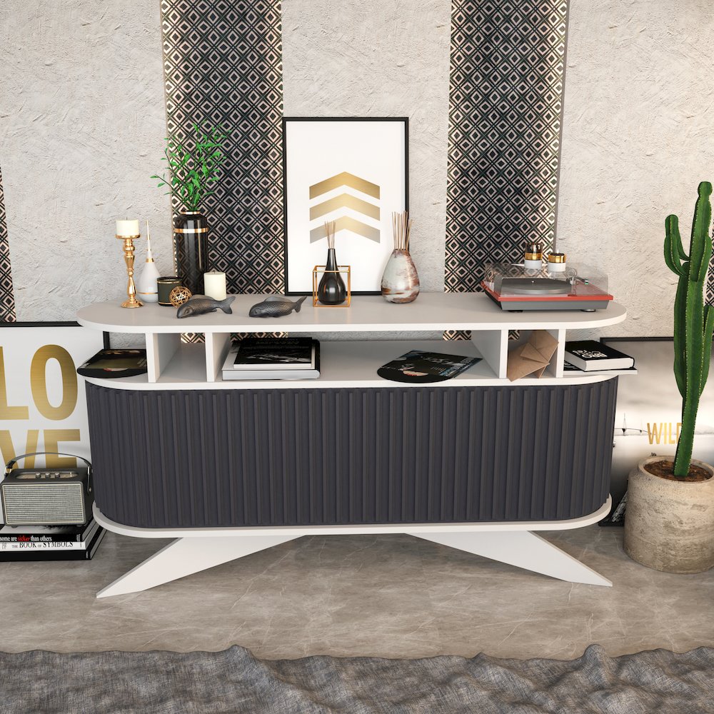 Store Console - White & Anthracite. Picture 5