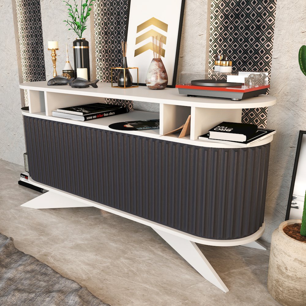 Store Console - White & Anthracite. Picture 7