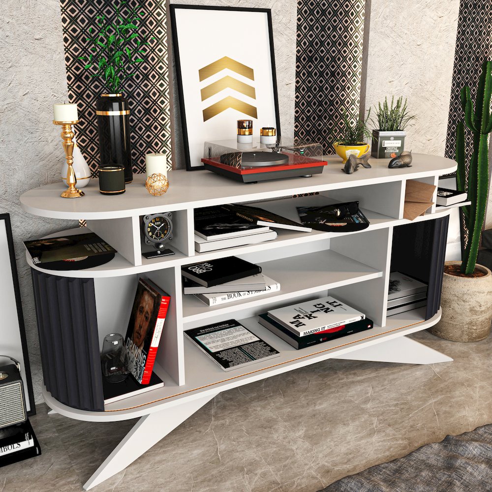 Store Console - White & Anthracite. Picture 8