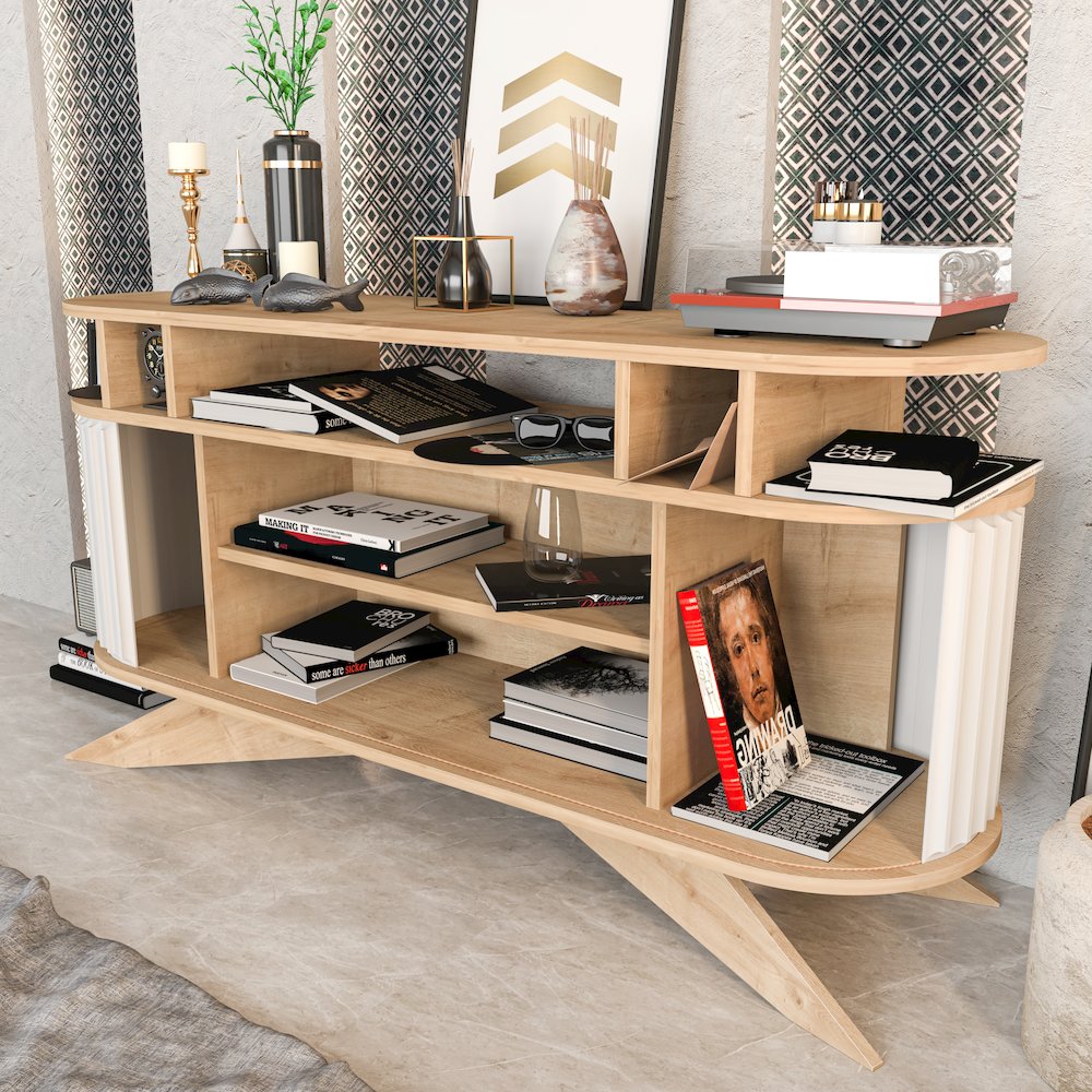 Store Console - Sapphire Oak & White. Picture 6