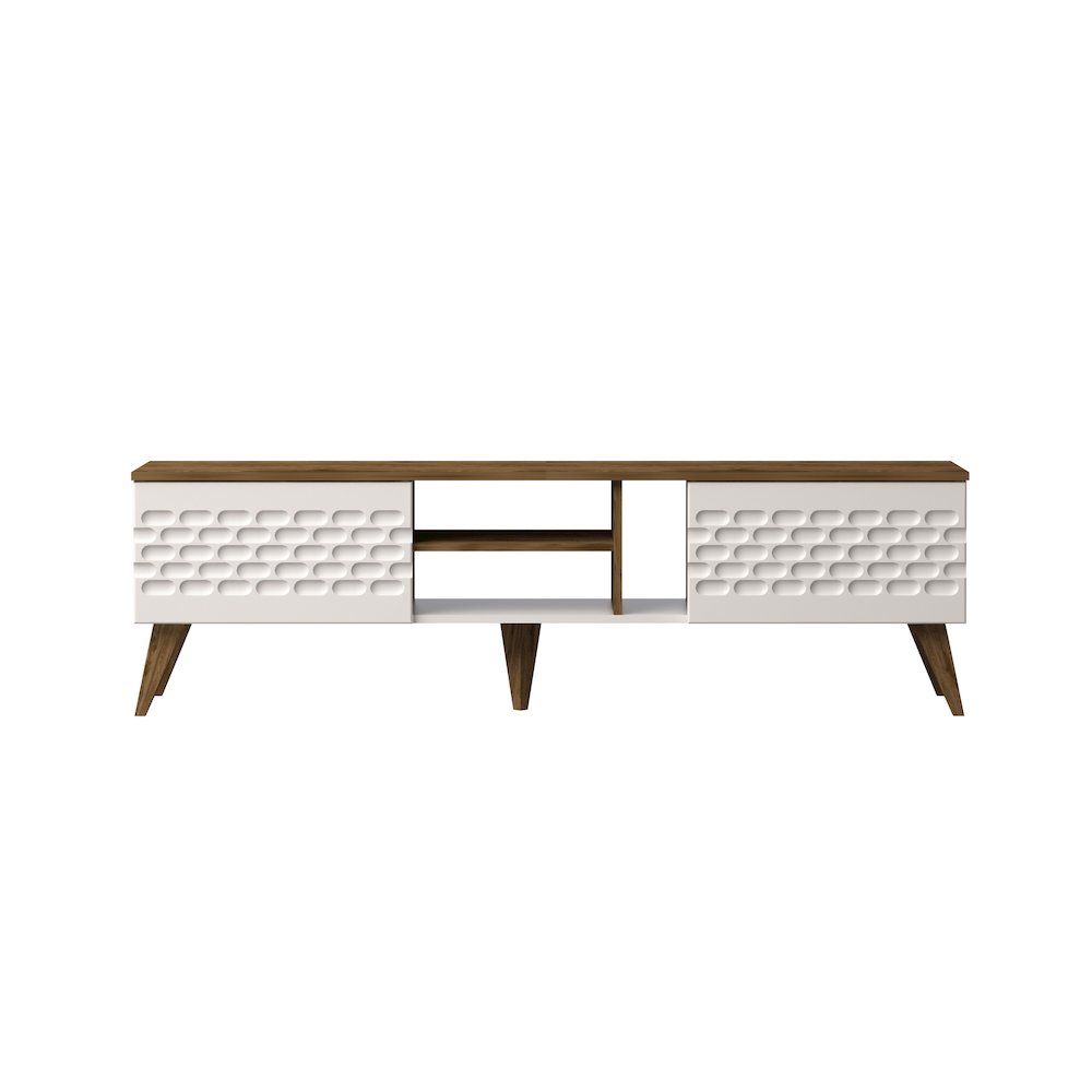 Egg Tv Stand - White & Oud Oak. Picture 5