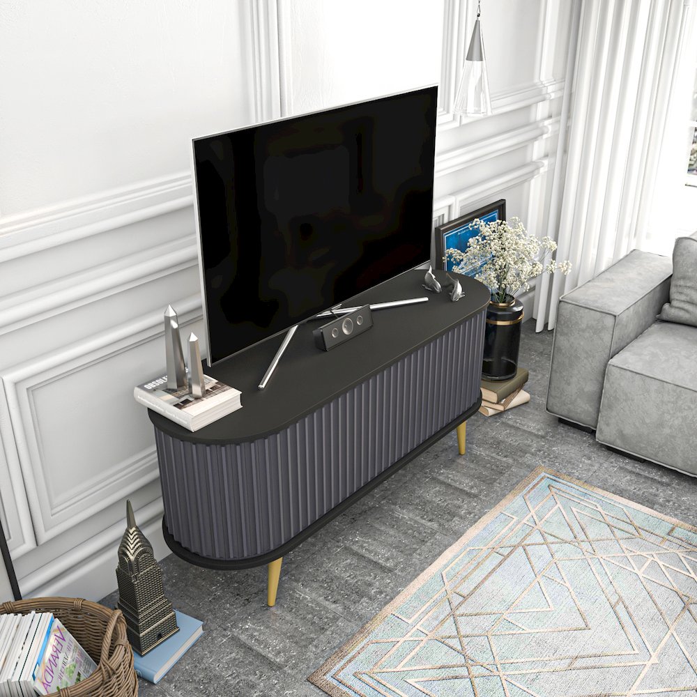 Store 55 Tv Stand - Black & Anthracite. Picture 4