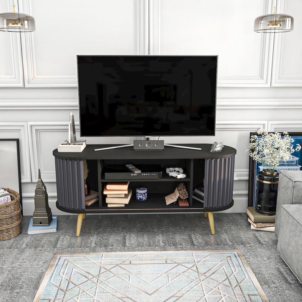 Store 55 Tv Stand - Black & Anthracite. Picture 6