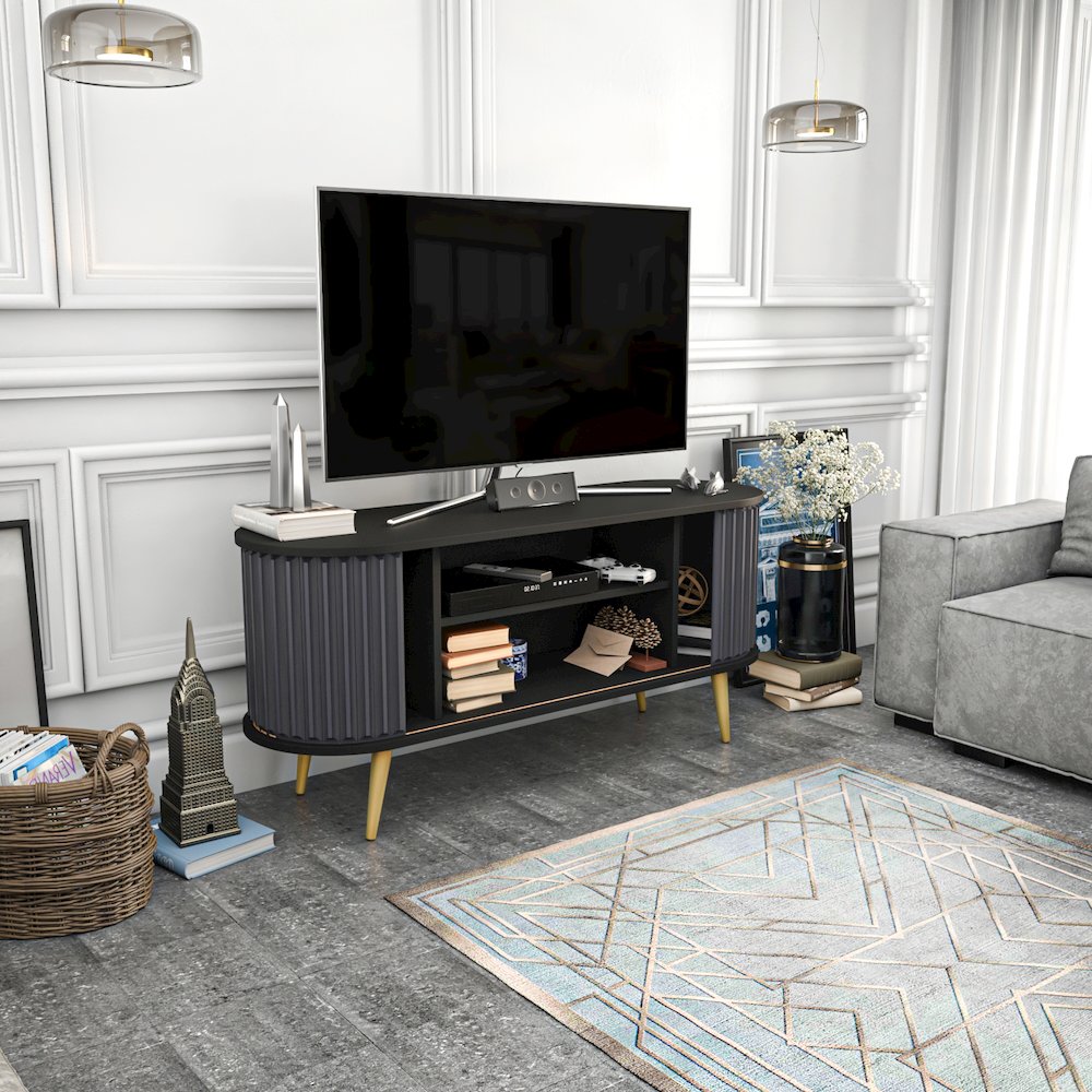 Store 55 Tv Stand - Black & Anthracite. Picture 7