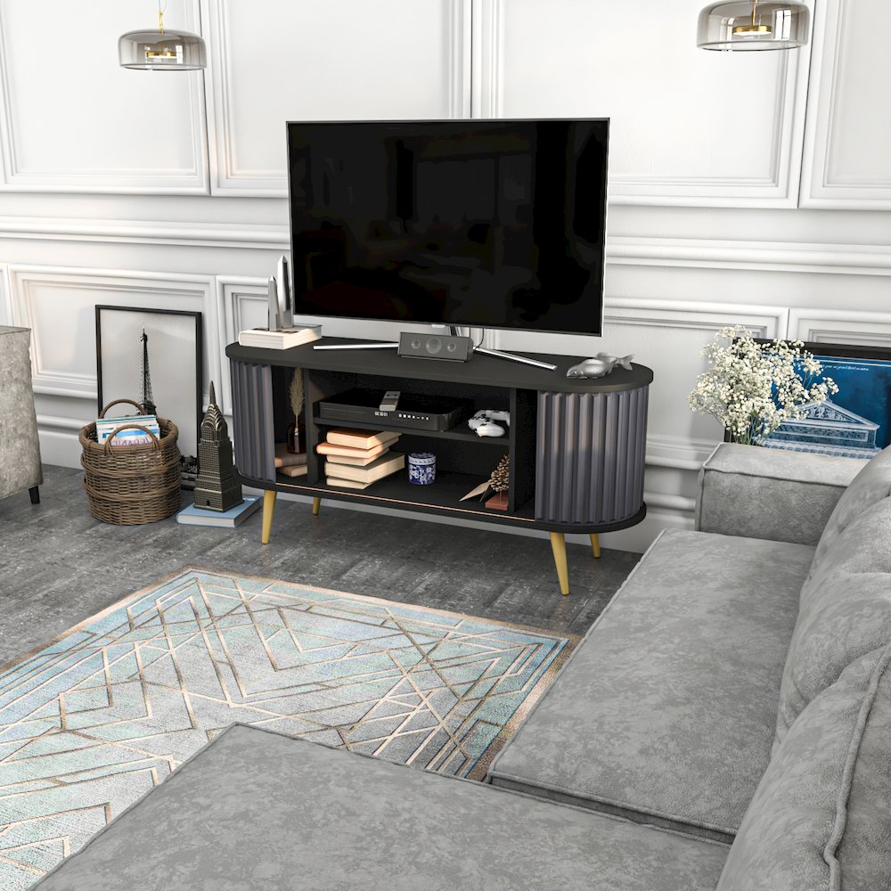 Store 55 Tv Stand - Black & Anthracite. Picture 8